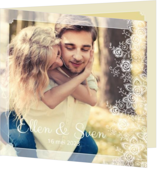 Romantische trouwkaarten - kaart 124041BA