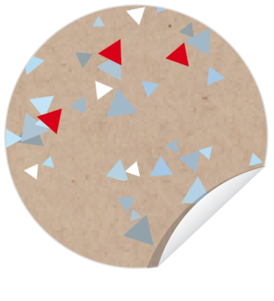 Feestelijke cummuniekaarten - kaart Kraft-look sluitzegel met vrolijke confetti 157137