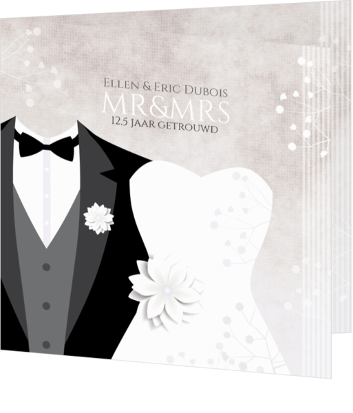 Uitnodiging - Bruid en bruidegom