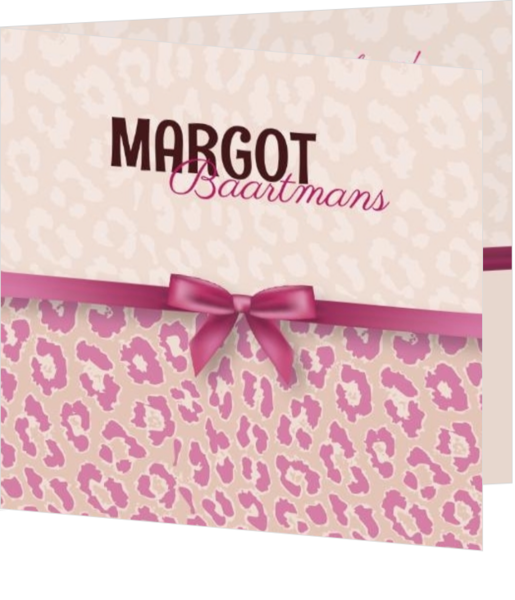 Margot - Panterprint met strik 