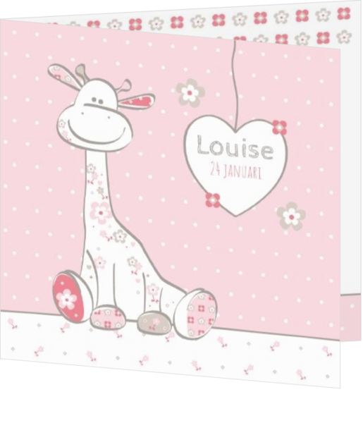 Louise - Lief girafje met bloemetjes