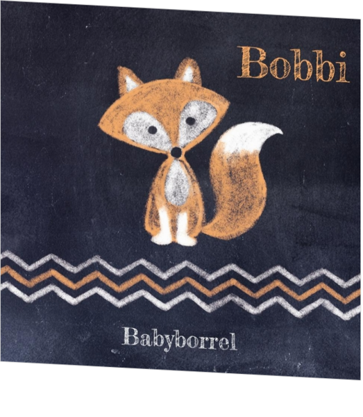Babyborrel kaartontwerpen - kaart Lief vosje 11406610