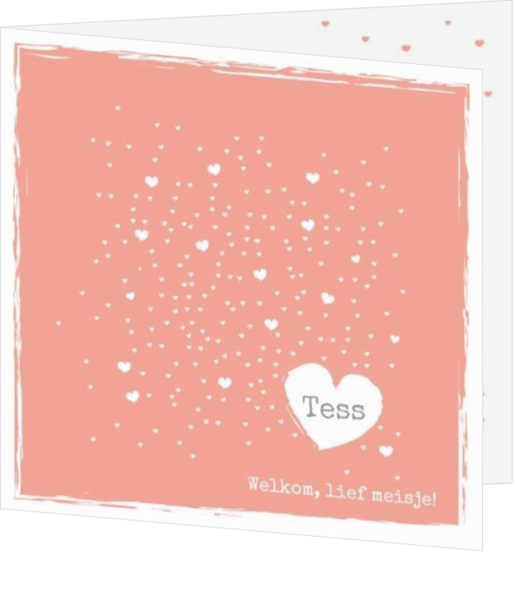 Roze gekleurde geboortekaartjes - kaart 211073-00