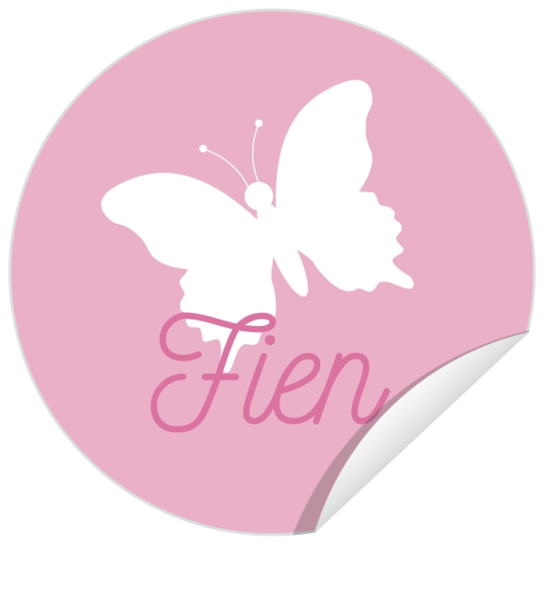 Communie Sticker Fien - Lieve vlindertjes