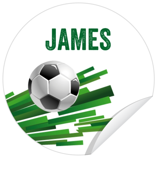 Communie Sticker James - Voetbal