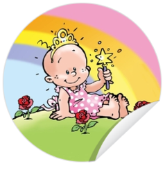 Stickers en sluitzegels - kaart Betoverend prinsesje 1180001