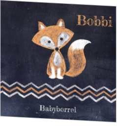 Babyborrel kaartontwerpen - kaart Lief vosje 11406610