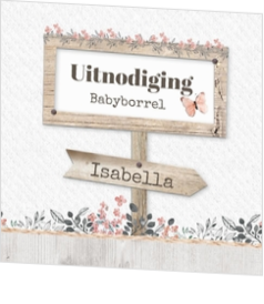 Babyborrel kaartontwerpen - kaart Wegwijzer 11700710