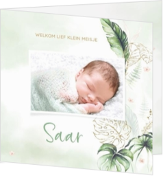 Geboortekaartjes met bloemen designs - kaart 211000-00