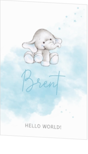 Geboortekaartjes ontwerpen met wolkjes - kaart 211095-00