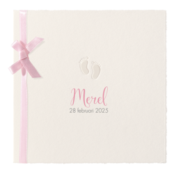 Roze gekleurde geboortekaartjes - kaart 718050
