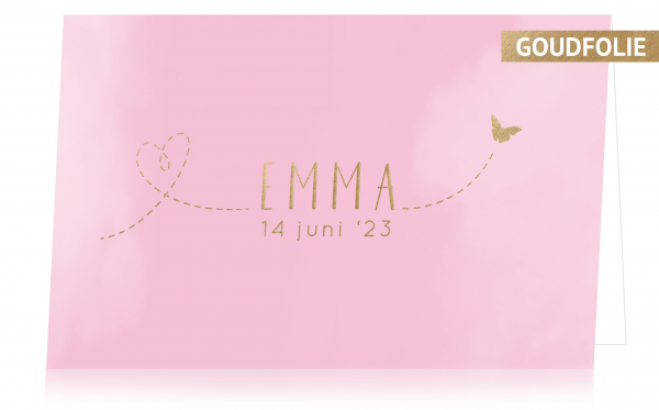 Geboortekaartje Emma - Vlindertje